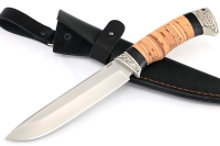 Нож Скат (порошковая сталь Elmax, береста, мельхиор)