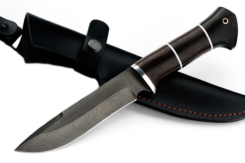 Нож Флагман (ХВ5-Алмазка, чёрный граб)