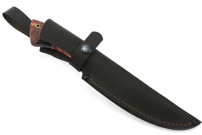 Нож Скат (порошковая сталь Elmax, карельская береза)