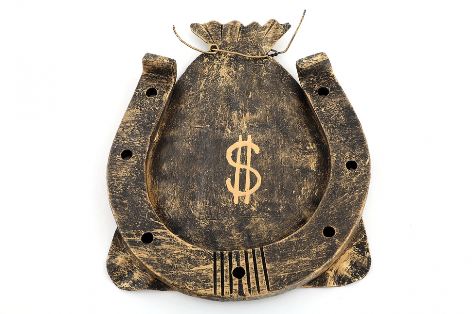 Композиция Денежный мешок (ручная работа)