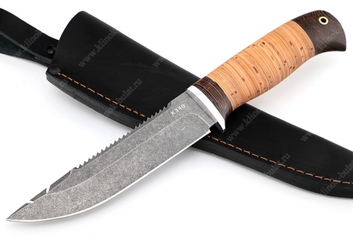 Нож Судак большой (К340, рукоять береста) 