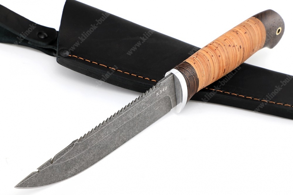 Нож Судак большой (К340, рукоять береста)
