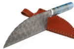 Сербский нож (дамасская сталь, камень, кап клена синий) - Сербский нож (дамасская сталь, камень, кап клена синий)